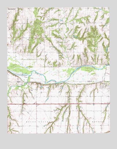 Bridgeport, OK USGS Topographic Map