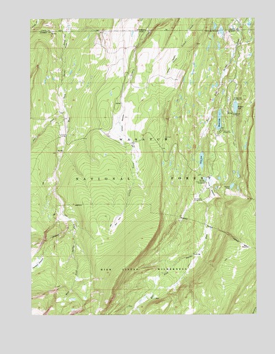 Bridger Lake, UT USGS Topographic Map