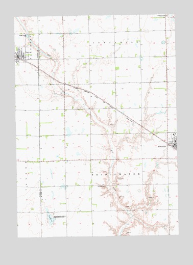 Bridgewater West, SD USGS Topographic Map
