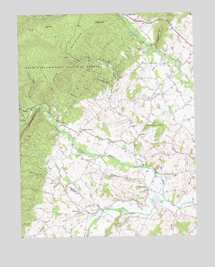 Briery Branch, VA USGS Topographic Map