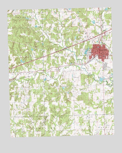 Bristow, OK USGS Topographic Map