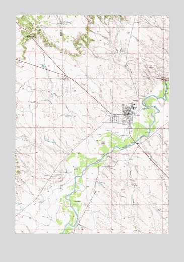 Broadus, MT USGS Topographic Map