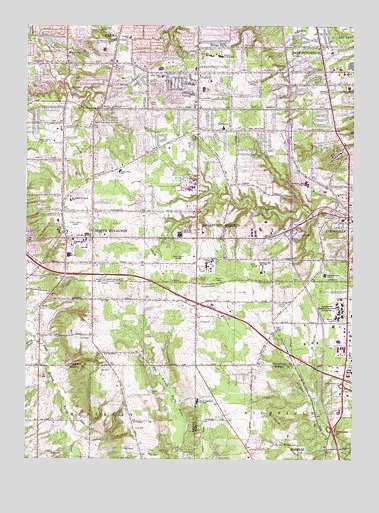 Broadview Heights, OH USGS Topographic Map