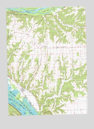 Brodtville, WI USGS Topographic Map