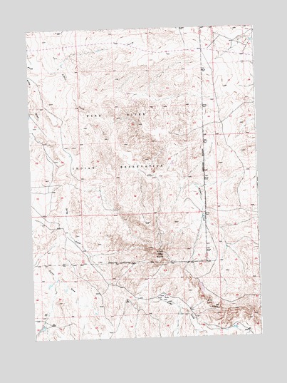 Alkali Butte, WY USGS Topographic Map
