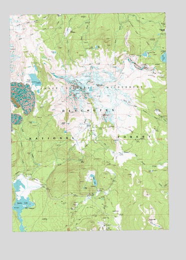 Broken Top, OR USGS Topographic Map
