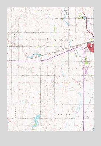 Aberdeen West, SD USGS Topographic Map