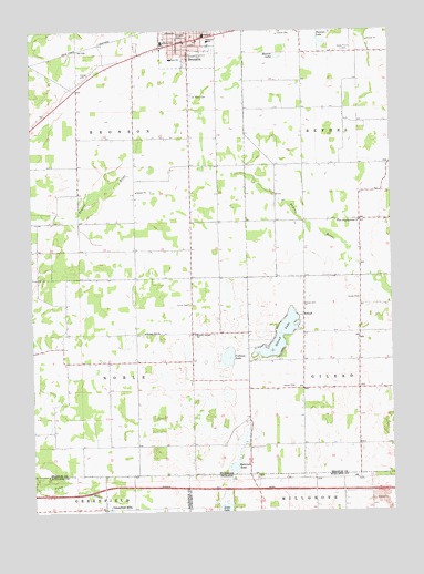 Bronson South, MI USGS Topographic Map