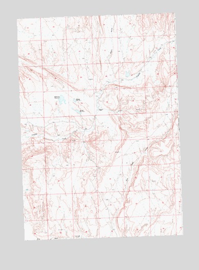 Alkali Creek, WY USGS Topographic Map