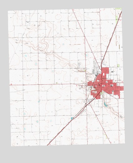 Brownfield West, TX USGS Topographic Map