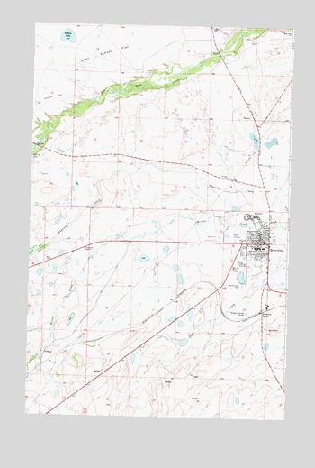 Browning, MT USGS Topographic Map