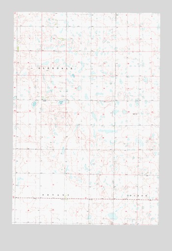 Alkaline Lake SW, ND USGS Topographic Map