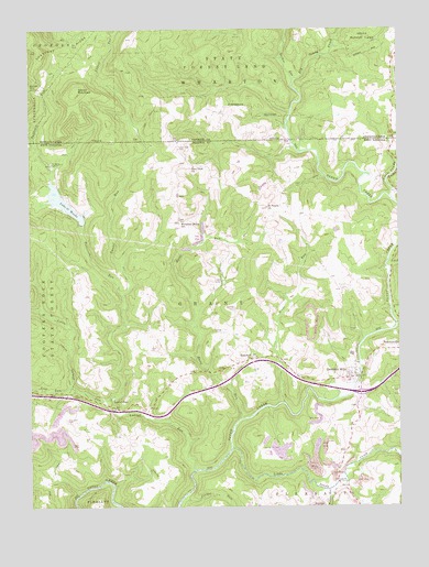 Bruceton Mills, WV USGS Topographic Map