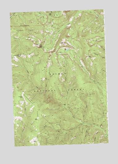 Allan Mountain, ID USGS Topographic Map