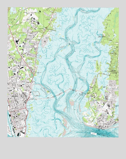 Brunswick East, GA USGS Topographic Map
