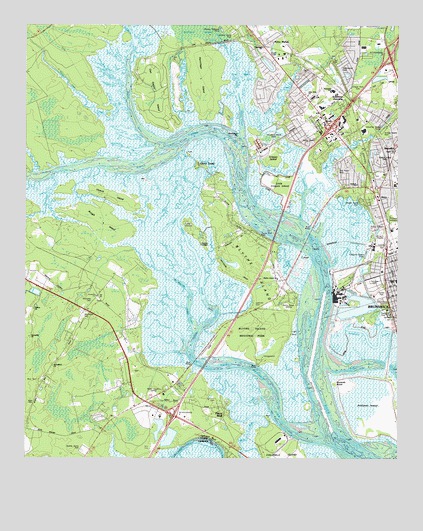 Brunswick West, GA USGS Topographic Map