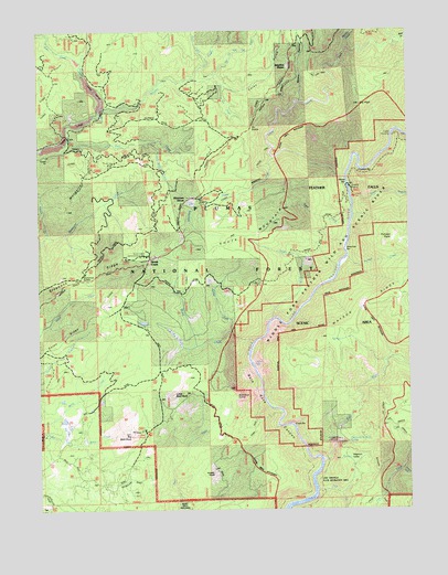 Brush Creek, CA USGS Topographic Map