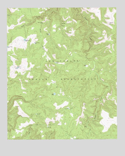 Brushy Canyon, AZ USGS Topographic Map