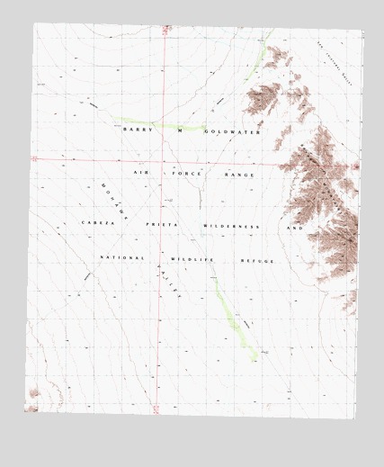 Bryan Mountains, AZ USGS Topographic Map