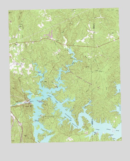 Allatoona Dam, GA USGS Topographic Map