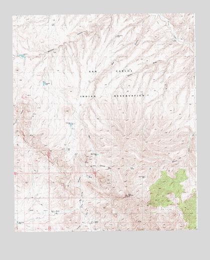 Bryce Mountain, AZ USGS Topographic Map