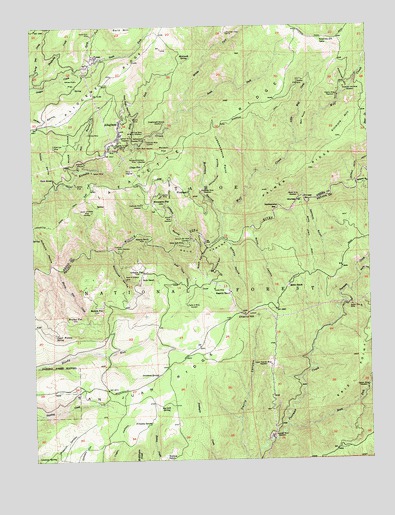 Alleghany, CA USGS Topographic Map