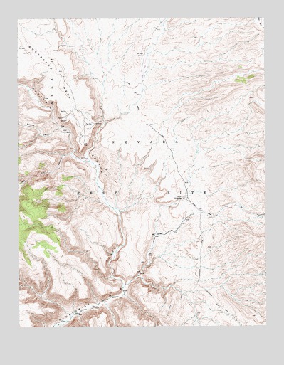 Buckboard Mesa, NV USGS Topographic Map