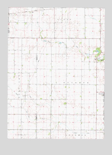 Buckeye West, IA USGS Topographic Map