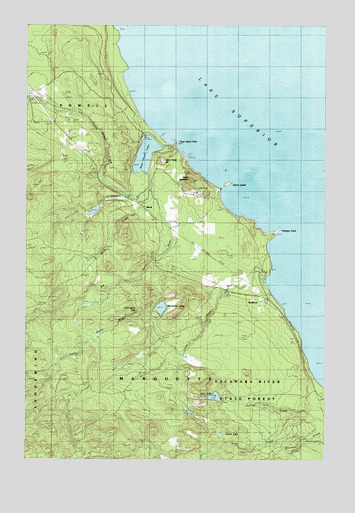 Buckroe, MI USGS Topographic Map