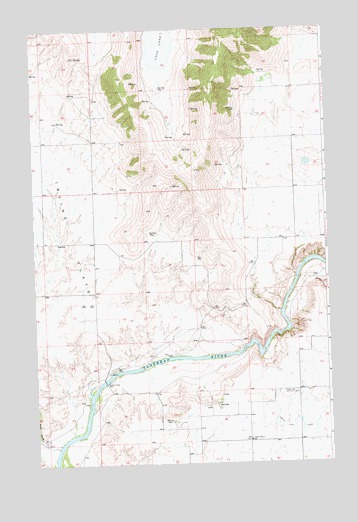 Buffalo Bridge, MT USGS Topographic Map