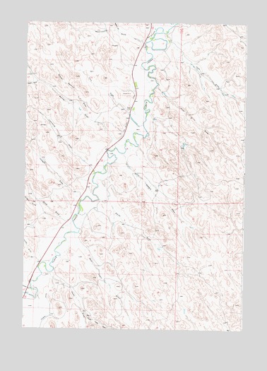 Buffalo NE, WY USGS Topographic Map