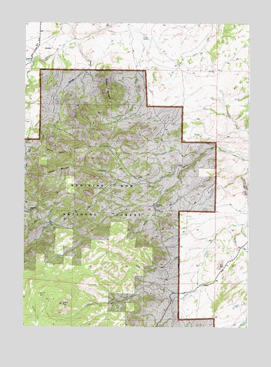 Buffalo Peak, WY USGS Topographic Map