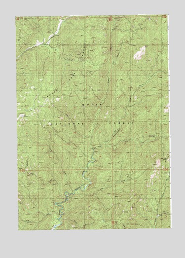 Bull Creek Hot Springs, ID USGS Topographic Map
