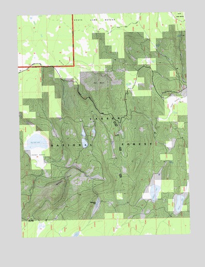 Bullard Lake, CA USGS Topographic Map