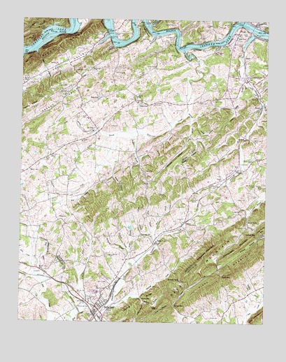 Bulls Gap, TN USGS Topographic Map