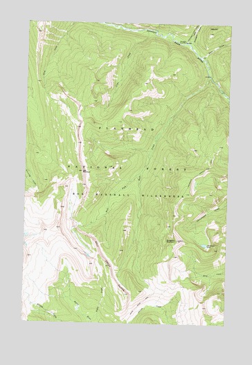 Bungalow Mountain, MT USGS Topographic Map