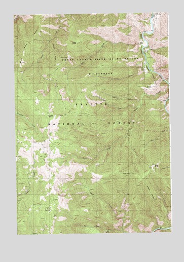 Burgdorf Summit, ID USGS Topographic Map