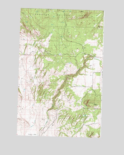 Burge Mountain, WA USGS Topographic Map