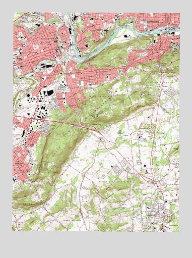 Allentown East, PA USGS Topographic Map