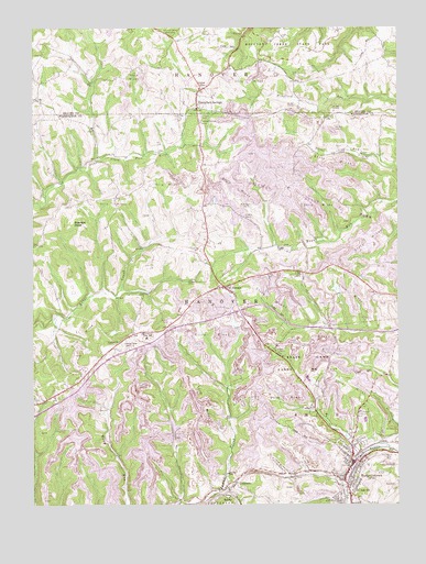 Burgettstown, PA USGS Topographic Map