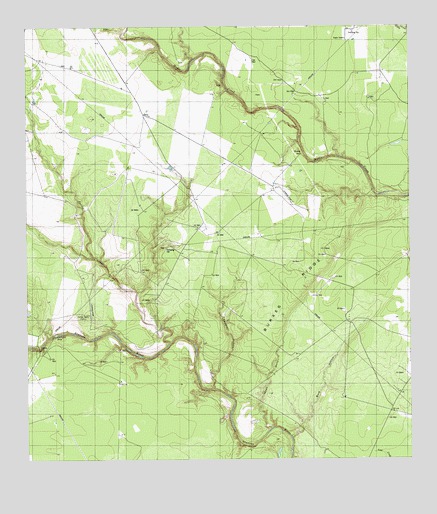 Burkes Ridge, TX USGS Topographic Map