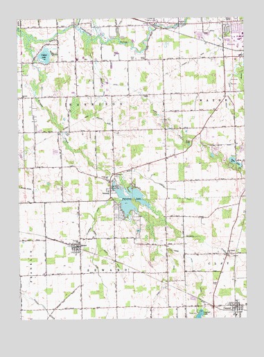 Burket, IN USGS Topographic Map