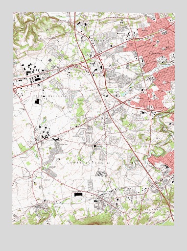 Allentown West, PA USGS Topographic Map
