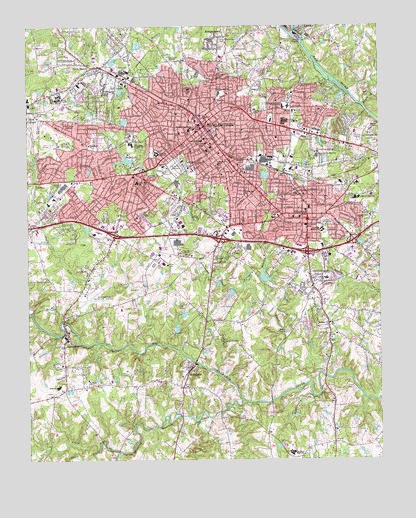 Burlington, NC USGS Topographic Map
