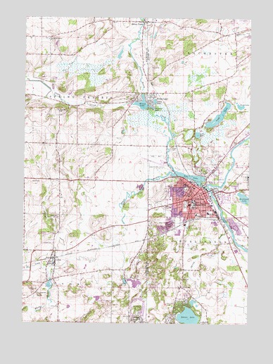 Burlington, WI USGS Topographic Map