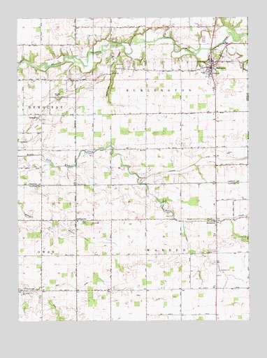 Burlington, IN USGS Topographic Map