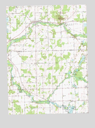 Burlington, MI USGS Topographic Map