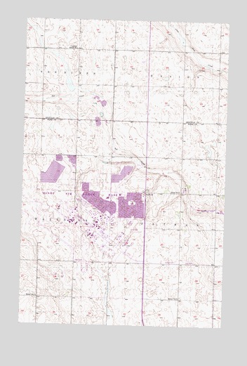 Burlington NE, ND USGS Topographic Map