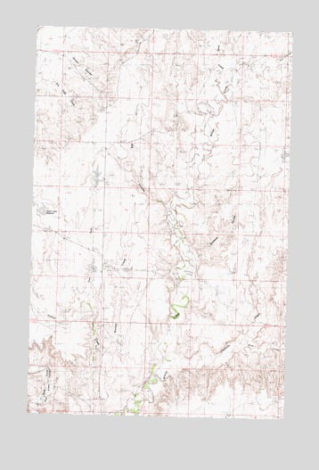 Burnett Creek, MT USGS Topographic Map