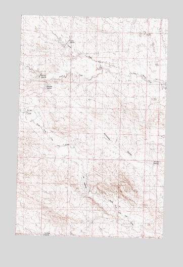 Burnett Flats East, MT USGS Topographic Map